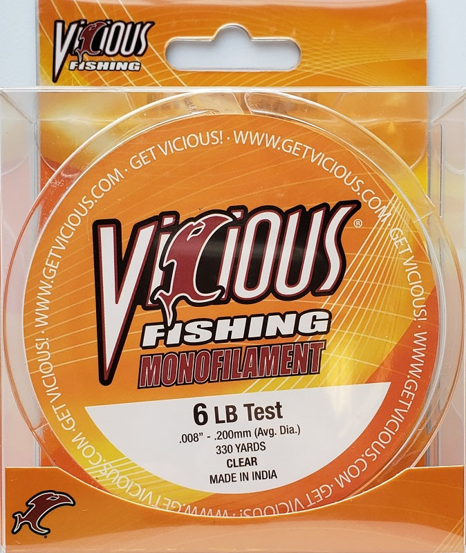 best 6 pound mono fishing line Vicious Monofilament Fishing Line 6lb 330yds VMCL6