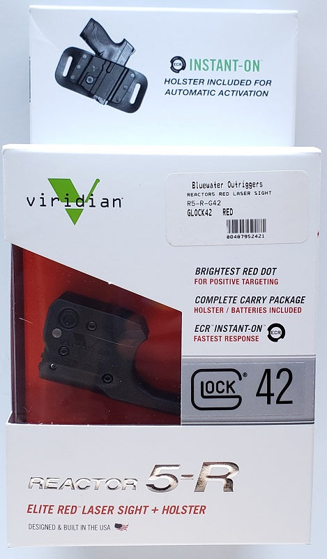  Viridian Reactor 5-R Red Laser Sight for Glock 42 w/ Holster R5-R-G42