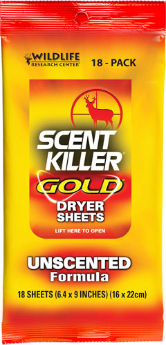 Wildlife Research Center Scent Killer Gold Dryer Sheets 18pk