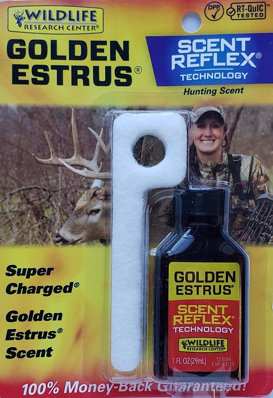 Wildlife Research Golden Estrus 1oz with 2 Key Wicks 404