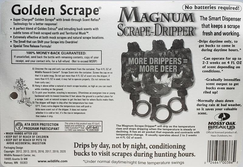 Wildlife Research Magnum Scrape-Dripper with Golden Scrape Scent 386