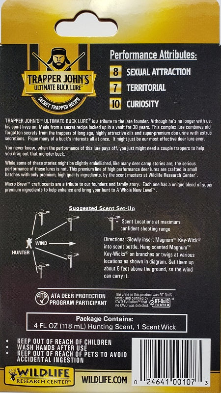 Wildlife Research Trapper John's Ultimate Buck Lure