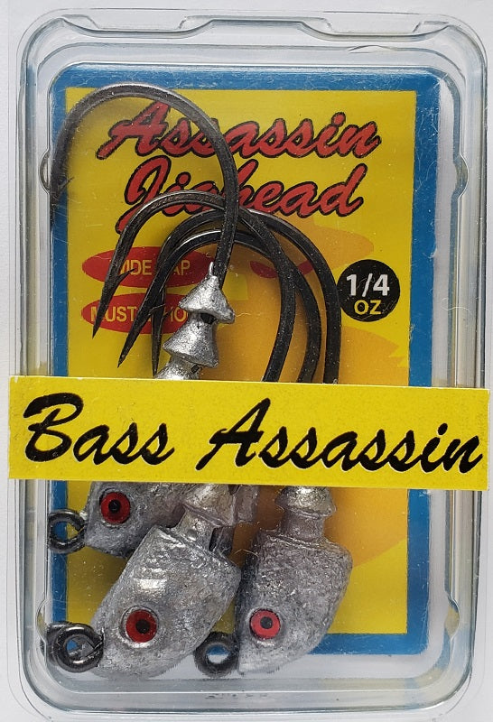 Bass Assassin Lead/Red Eye Jighead 1/4oz