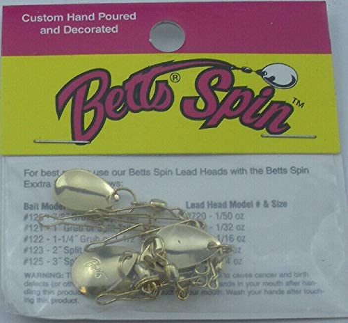Betts Jig Spinners - Gold - Size 0