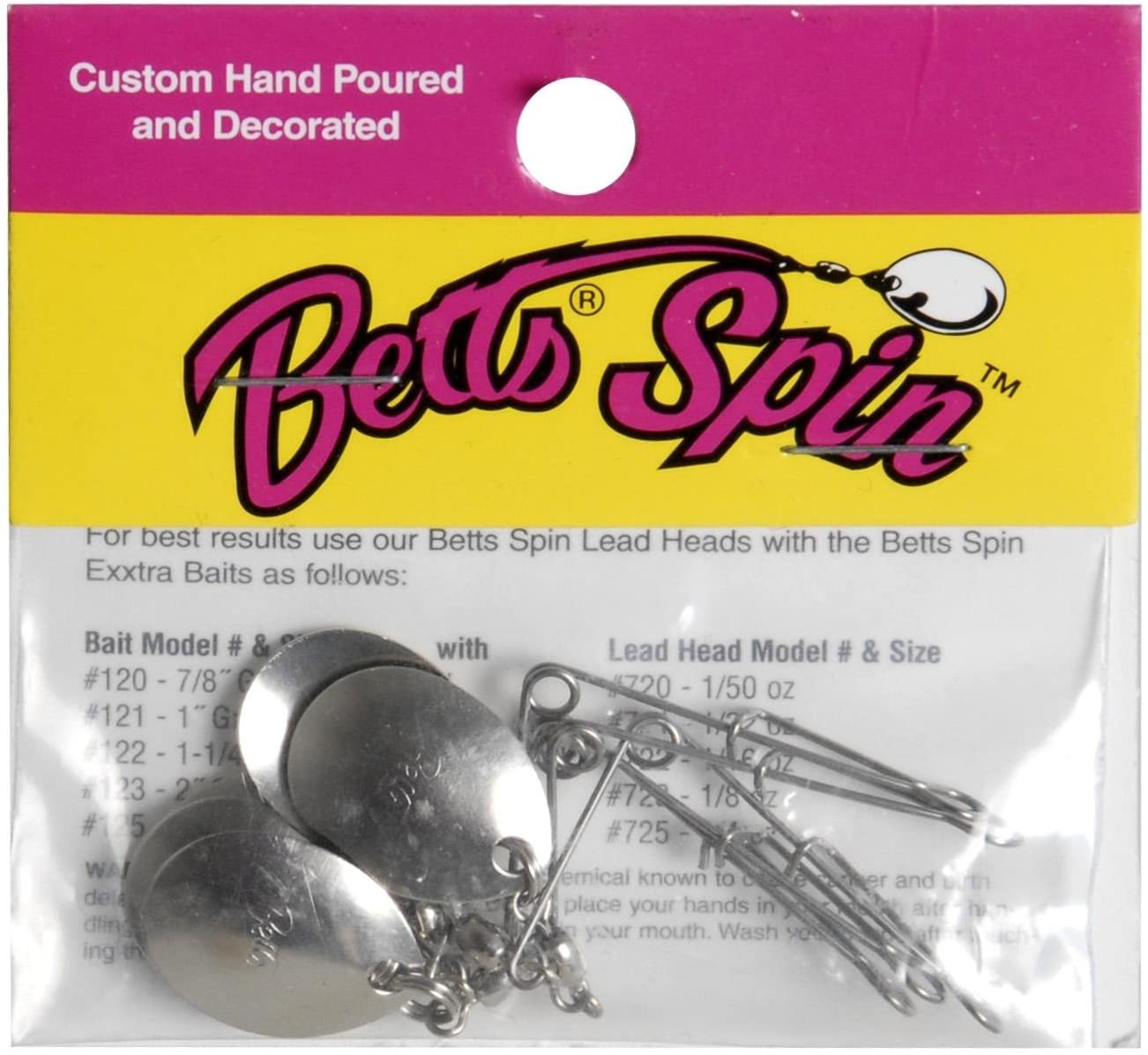 betts spin fishing lures website Betts Jig Spinner Blades sz0 Nickel