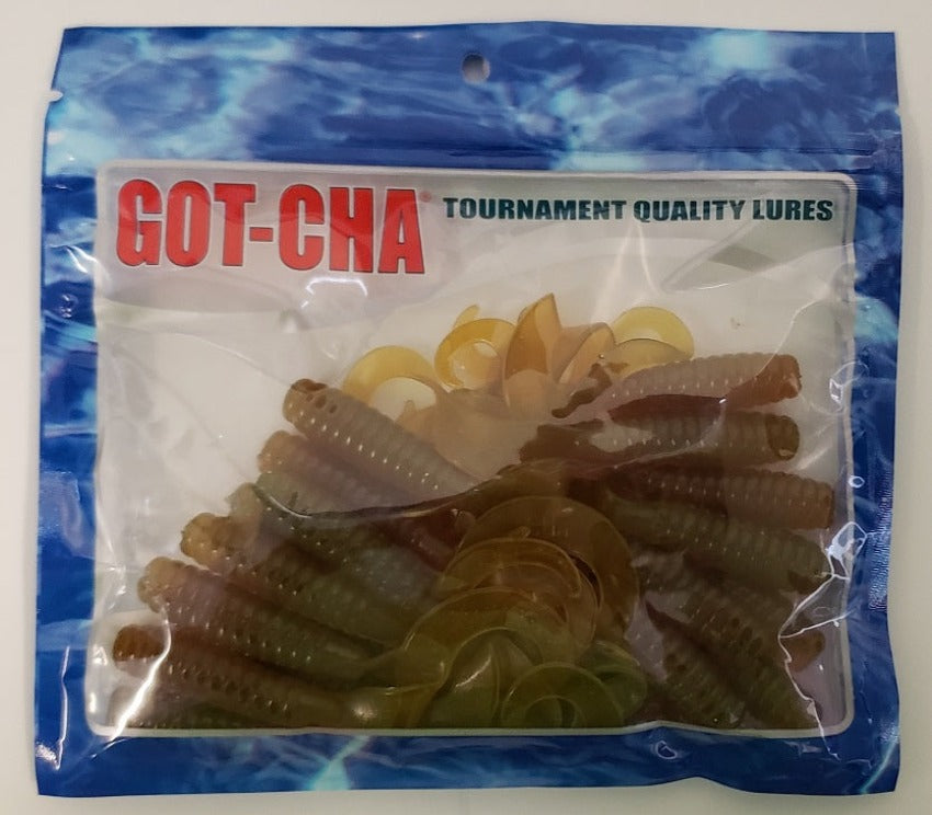 Sea Striker Got-Cha Curltail Grub Rootbeer 4" 20pk