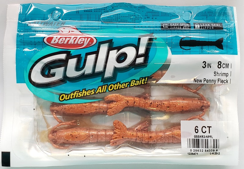 Berkley Gulp! Shrimp New Penny Fleck 3 6pk