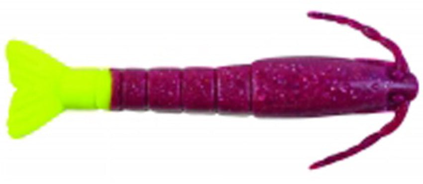 Berkley Gulp! Shrimp Cajun Purple/Chartreuse 3"