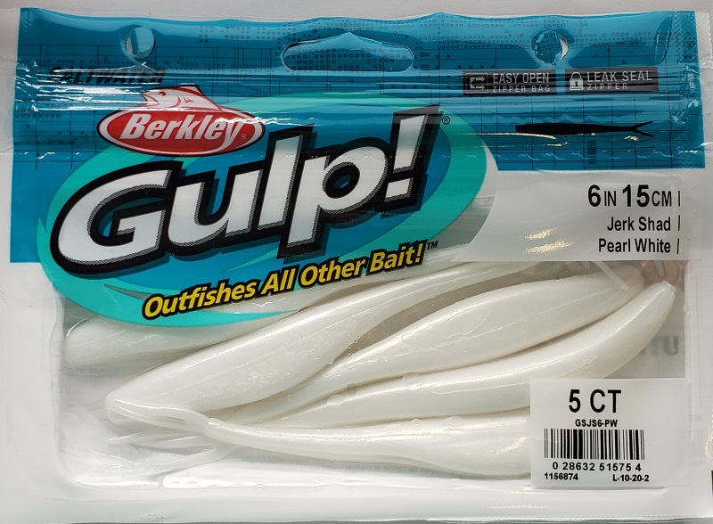 Berkley Gulp! Jerk Shad White 6"