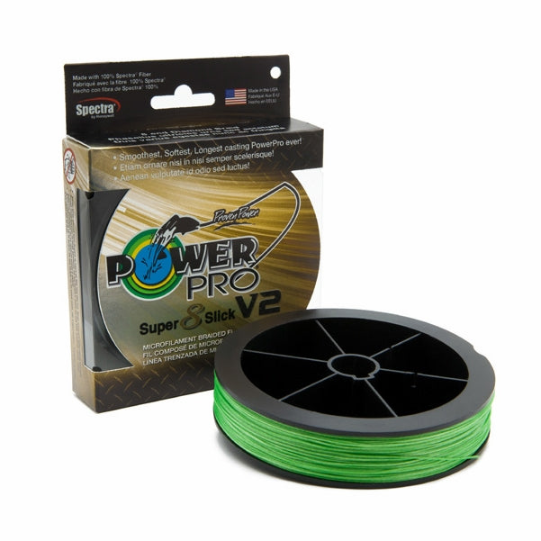 braided fishing line 8lb Power Pro Super 8 Slick V2 Braided Line Aqua Green / 300 Yards / 10 lb
