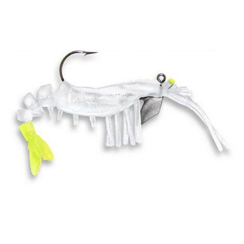 Vudu Shrimp Ghost/Chartreuse 3-1/4" 2pk