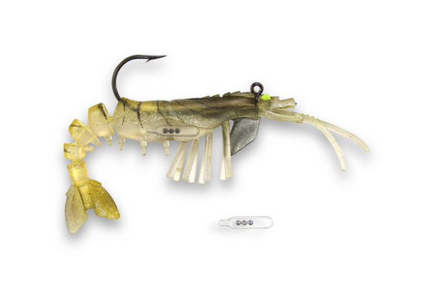 Vudu Rattling Shrimp Gold 3-1/2" 2pk