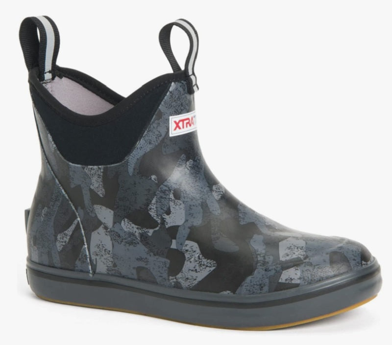 XTRATUF Women's Ankle Deck Boot Black Camo
