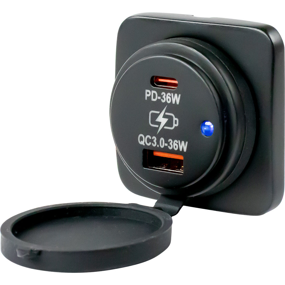 SeaDog USB A  USB C Surface Mount Power Socket 