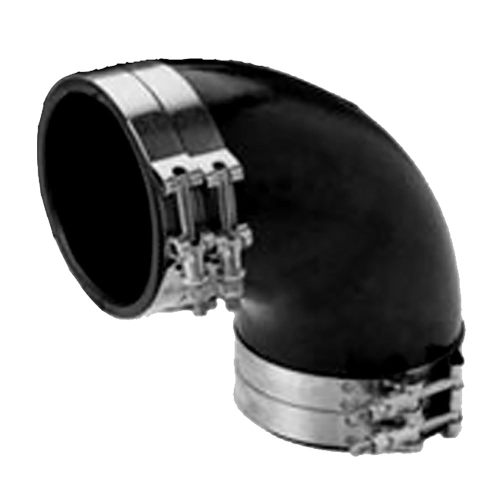 Trident Marine 3 ID 90Degree EPDM Black Rubber Molded Wet Exhaust Elbow 