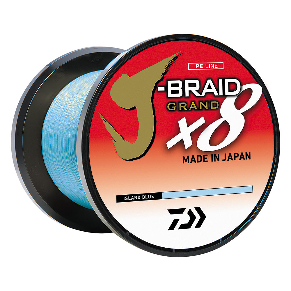 Daiwa JBRAID x8 GRAND Braided Line  20 lbs  300 yds  Island Blue 