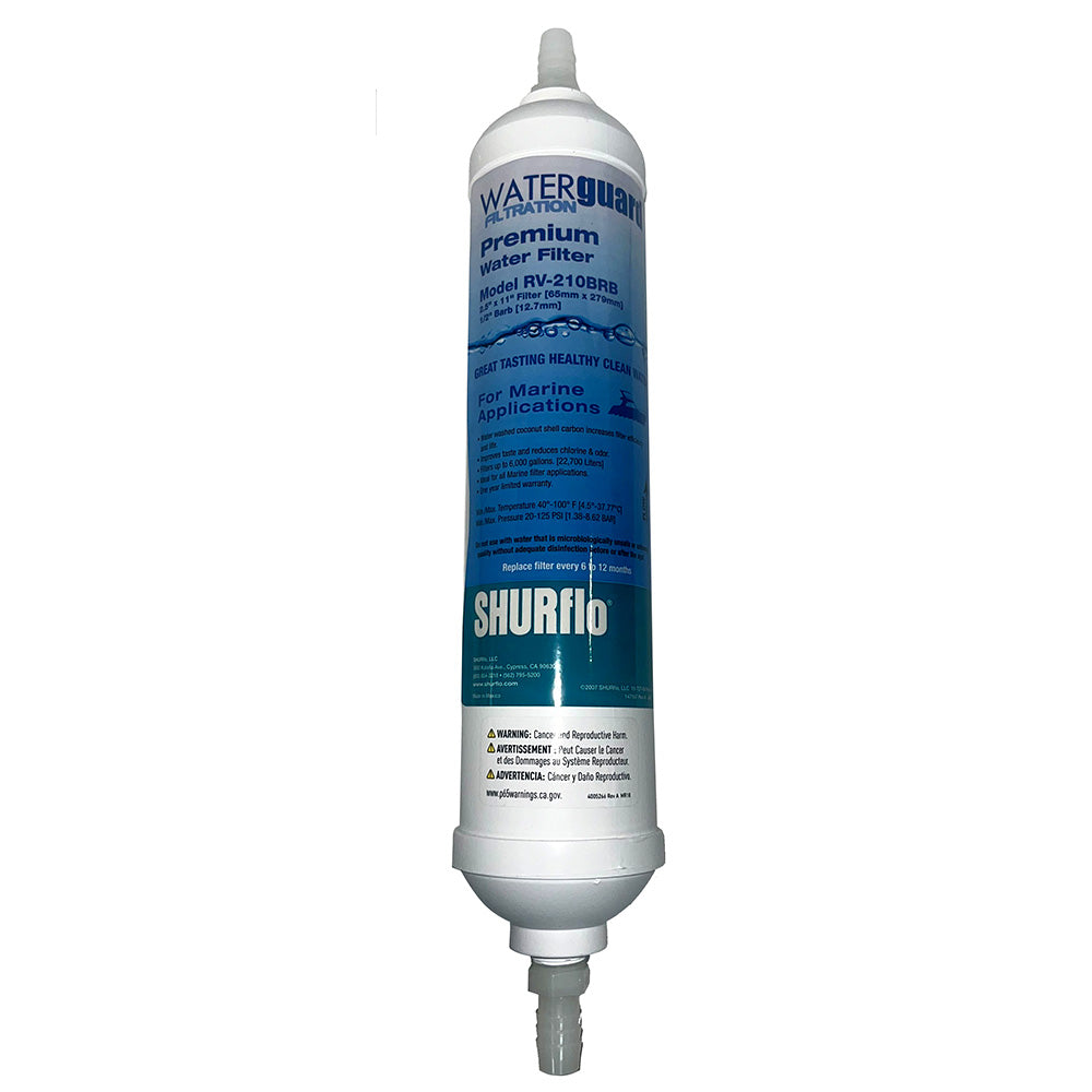 Shurflo by Pentair 11 City Water Entry InLine Filter w14 Barb Fittings 