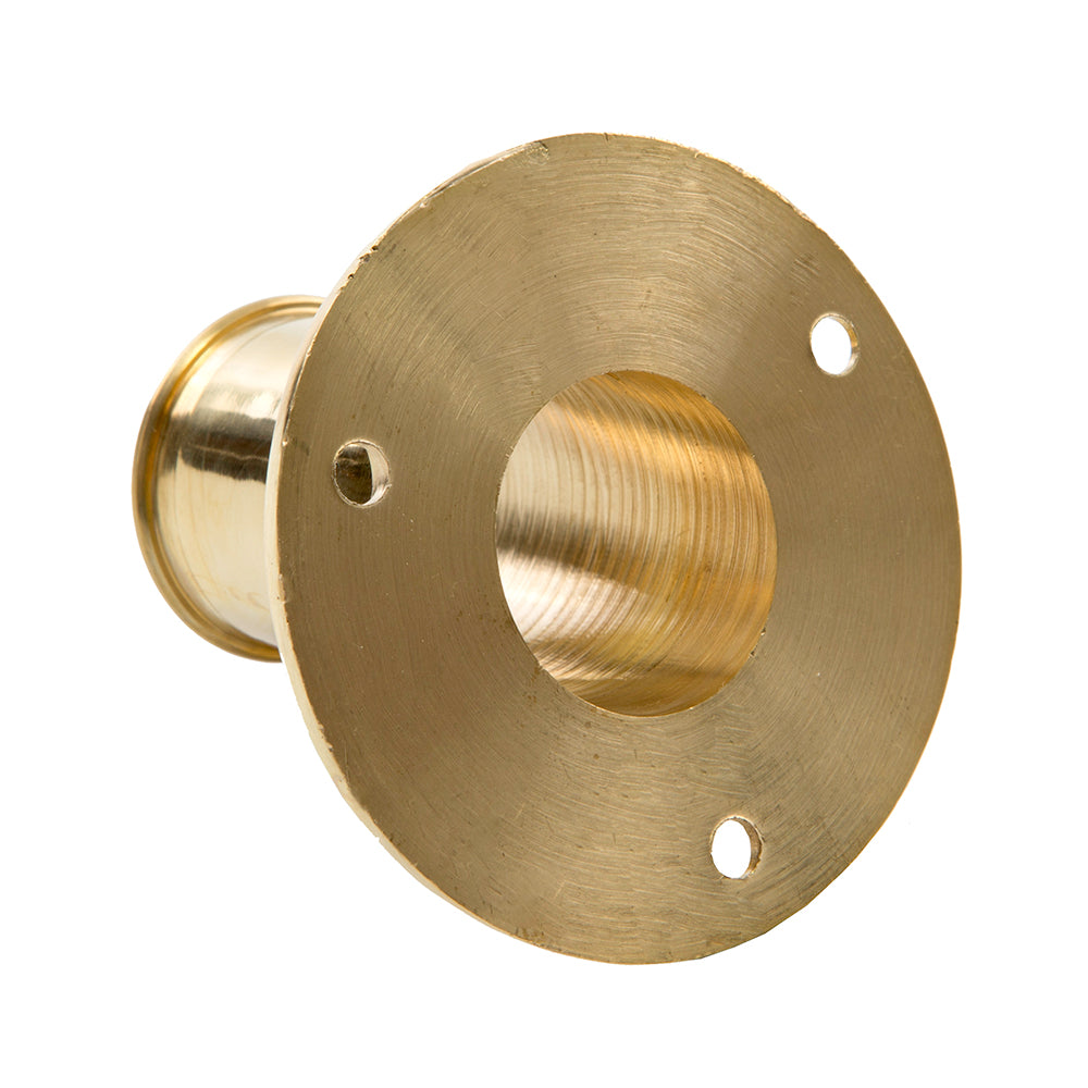 Whitecap Top Mount Flag Pole Socket  1 ID  Polished Brass 