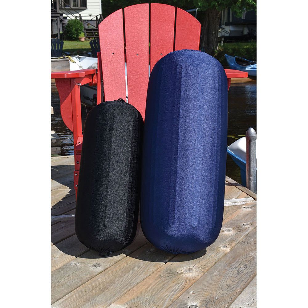 Dock Edge Reversible Fender Cover - Black/Blue - X-Large [DE965269F]