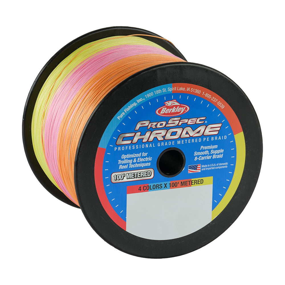 Berkley ProSpec Chrome 4 x 100 Metered Braid  130lb  3000yd 