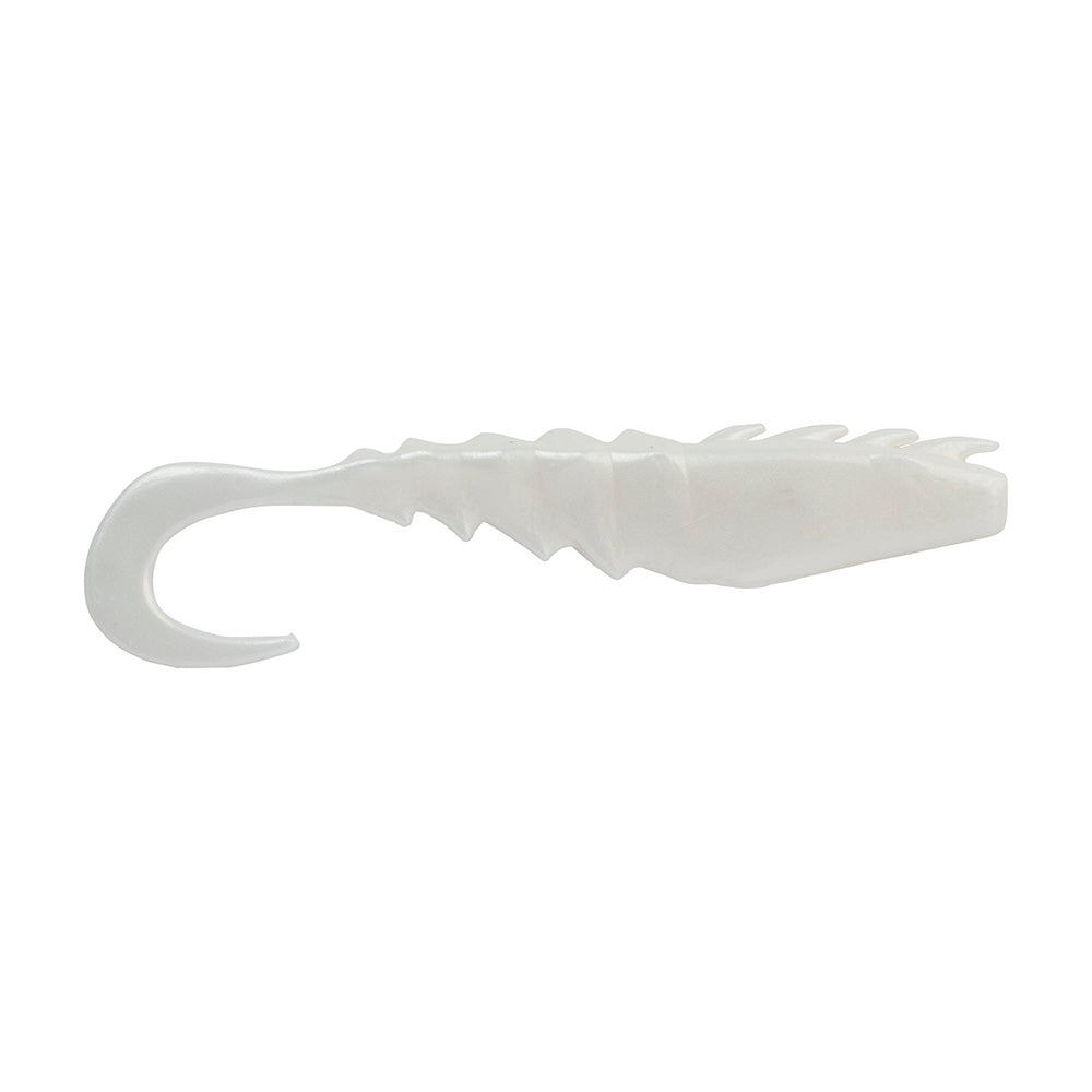 Berkley Gulp Saltwater Nemesis Prawn Curl Tail  5"  Pearl White