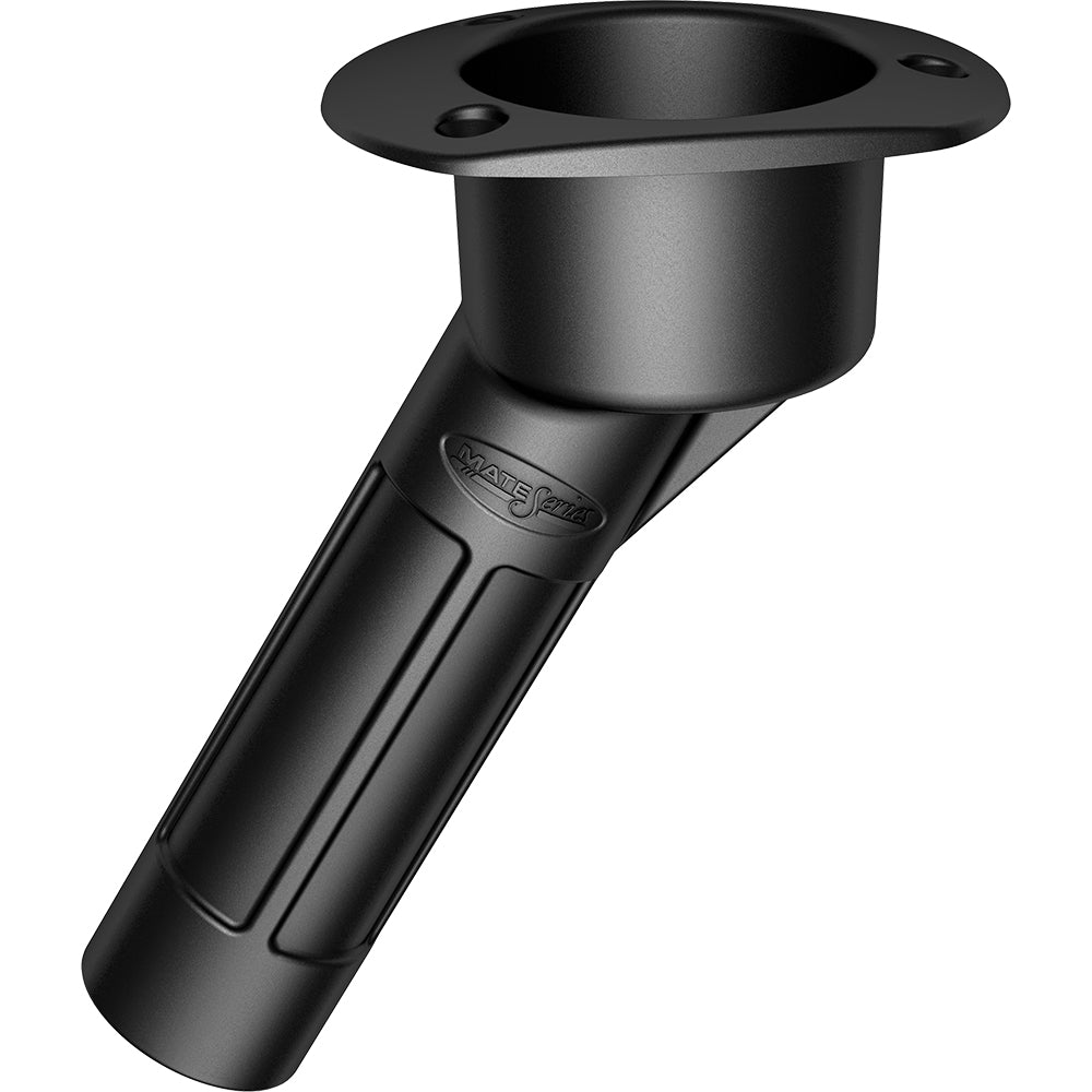 Mate Series Plastic Rod  Cup Holder 30 Degree Open w/Oval Top - Black [P2030DB]