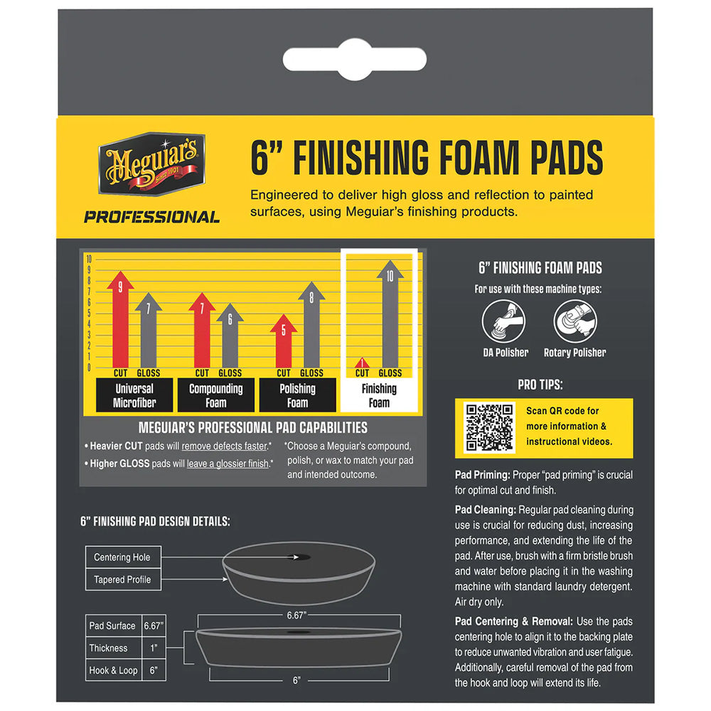 Meguiar's Professional 6" Foam Finishing Pads 