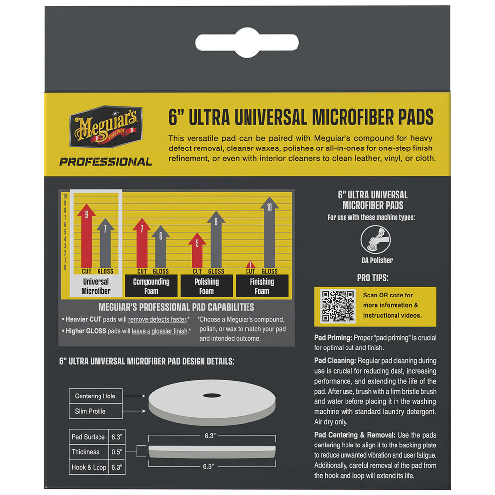 Meguiar's Professional 6" Ultra Universal Microfiber Pads