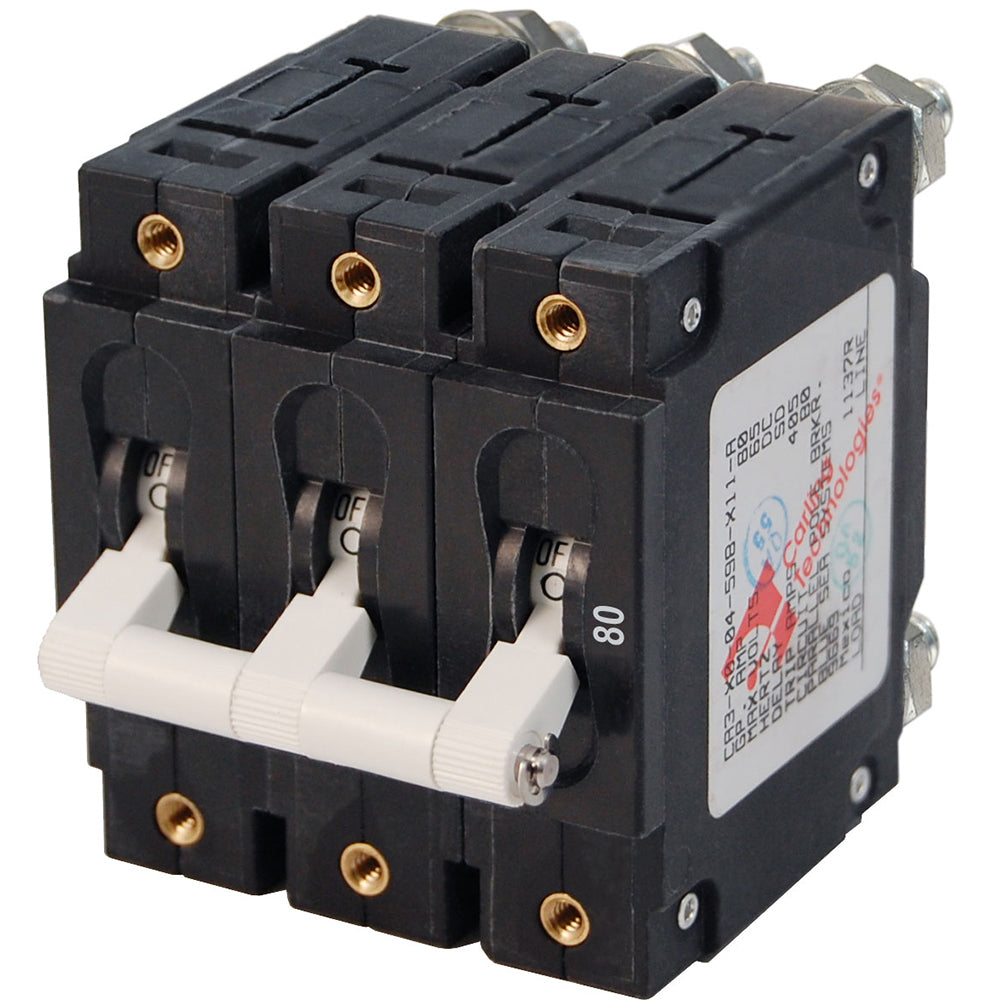 Blue Sea 7289 CSeries Triple Pole Circuit Breaker  80A 