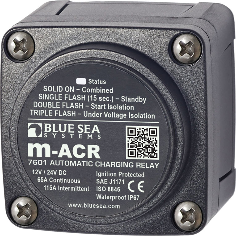 Blue Sea 7601 DC Mini ACR Automatic Charging Relay  65 Amp