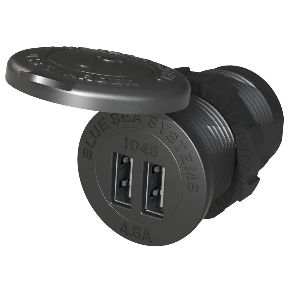 Blue Sea 1045 1224V Dual USB Charger  118 Socket Mount 