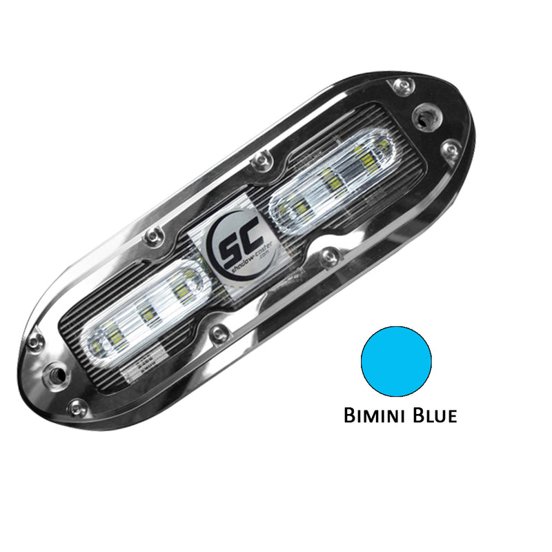 Shadow-Caster SCM-6 LED Underwater Light w/20' Cable - 316 SS Housing - Bimini Blue [SCM-6-BB-20]