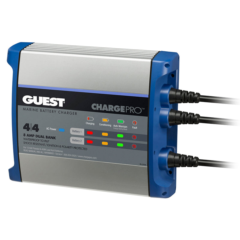 Guest On-Board Battery Charger 8A / 12V - 2 Bank - 120V Input [2707A]