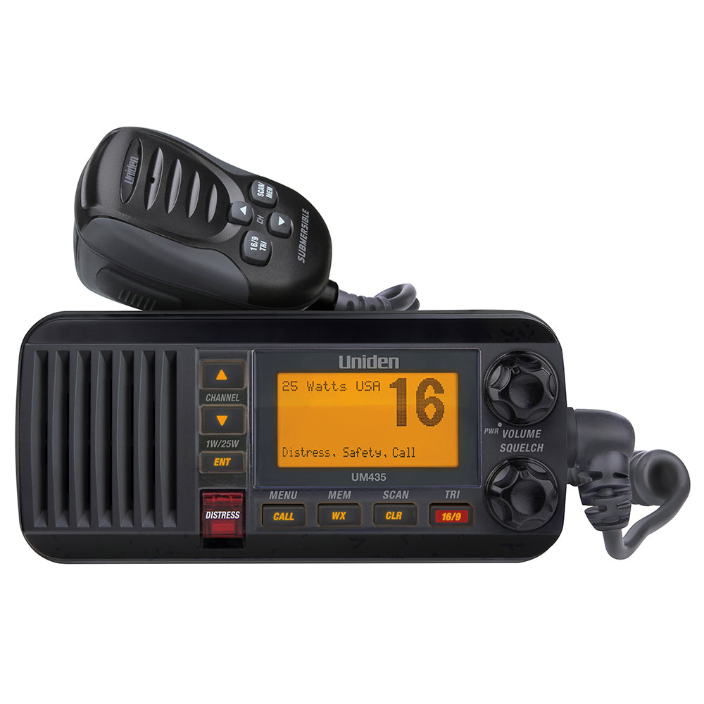 Uniden UM435 Fixed Mount VHF Radio  Black 