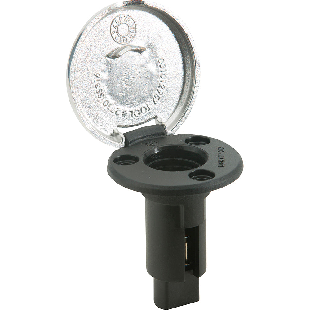 Attwood LightArmor PlugIn Base  2 Pin  Stainless Steel  Round 