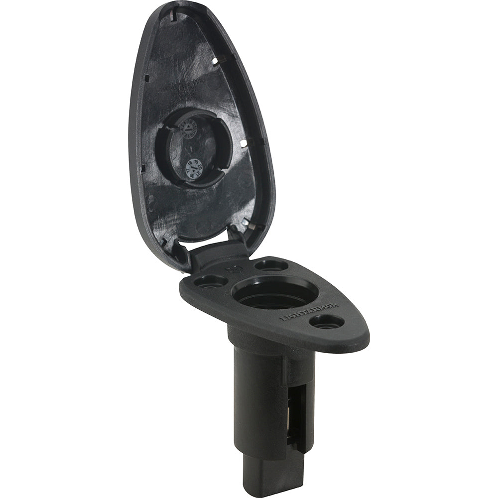 Attwood LightArmor PlugIn Base  2 Pin  Black  Teardrop 