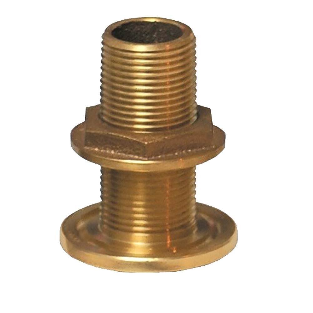 GROCO 1 NPS NPT Combo Bronze Thru Hull Fitting wNut TH1000W