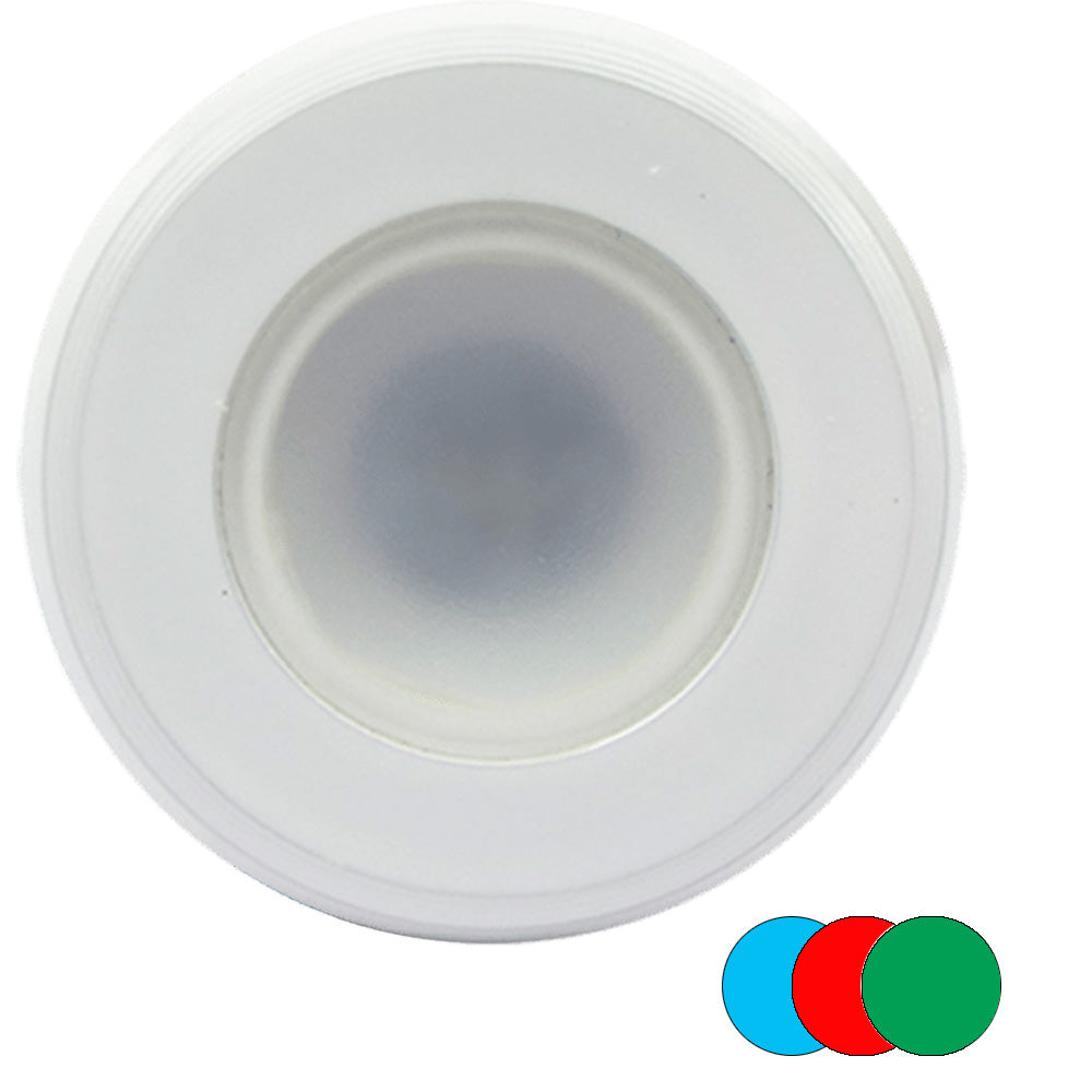 ShadowCaster Color Changing White Blue  Red Dimmable  White Powder Coat Down Light