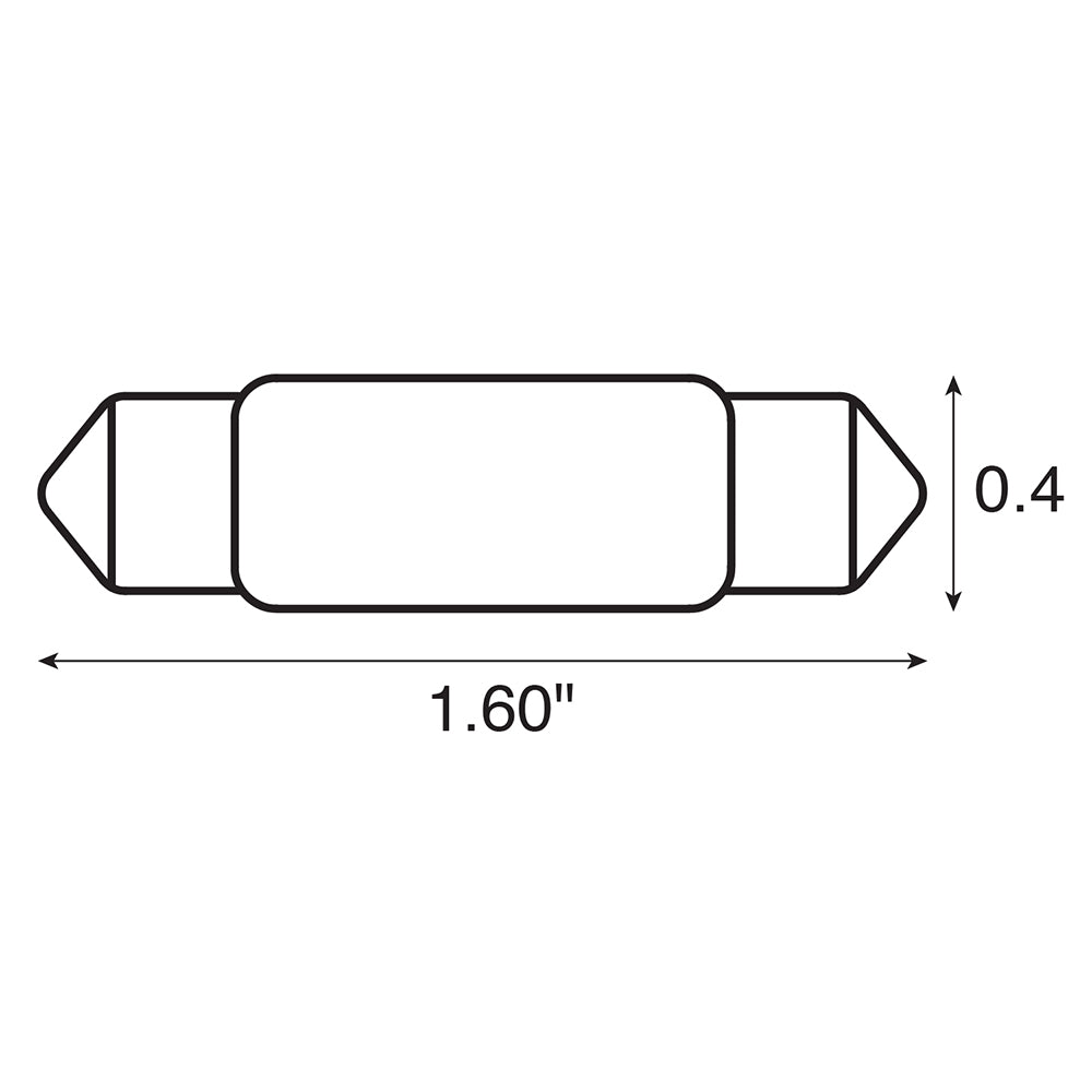 Ancor Bulb Festoon 12V  97A  10W  12CP  2Pieces 522112