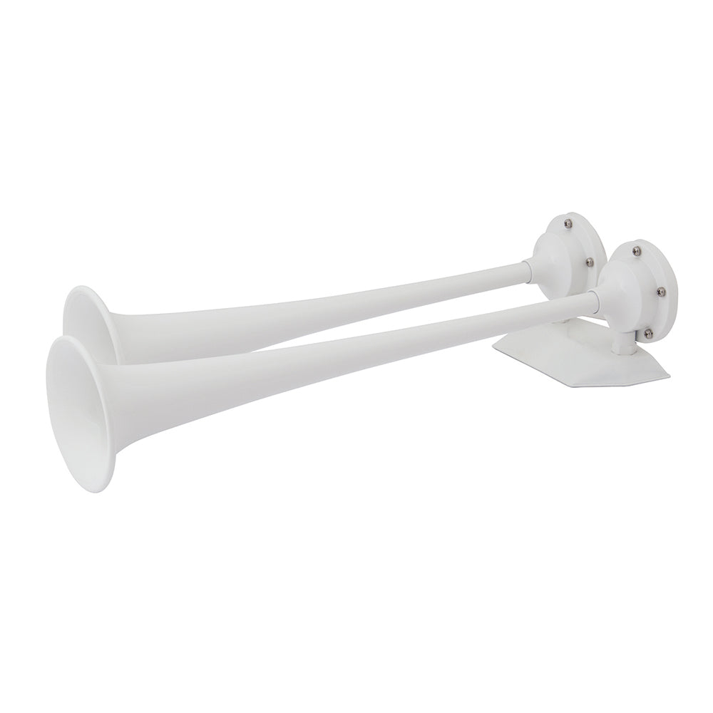 Marinco 12V White Epoxy Coated Dual Trumpet Air Horn 