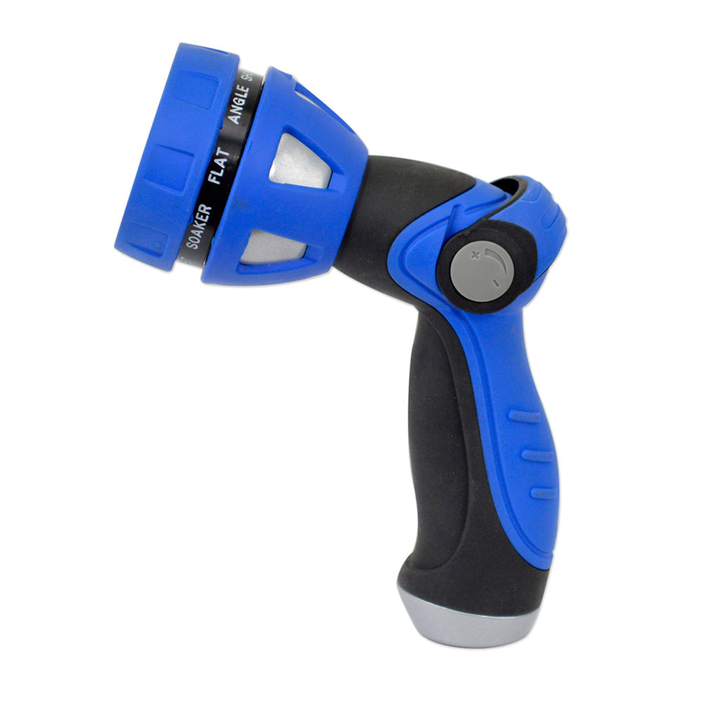 HoseCoil Thumb Lever Nozzle wMetal Body  Nine Pattern Adjustable Spray Head WN815
