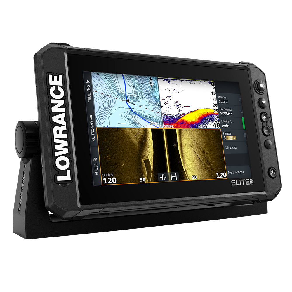 Lowrance Elite FS 9 Chartplotter Fishfinder w/Active Imaging 3in1 Transom Mount Transducer