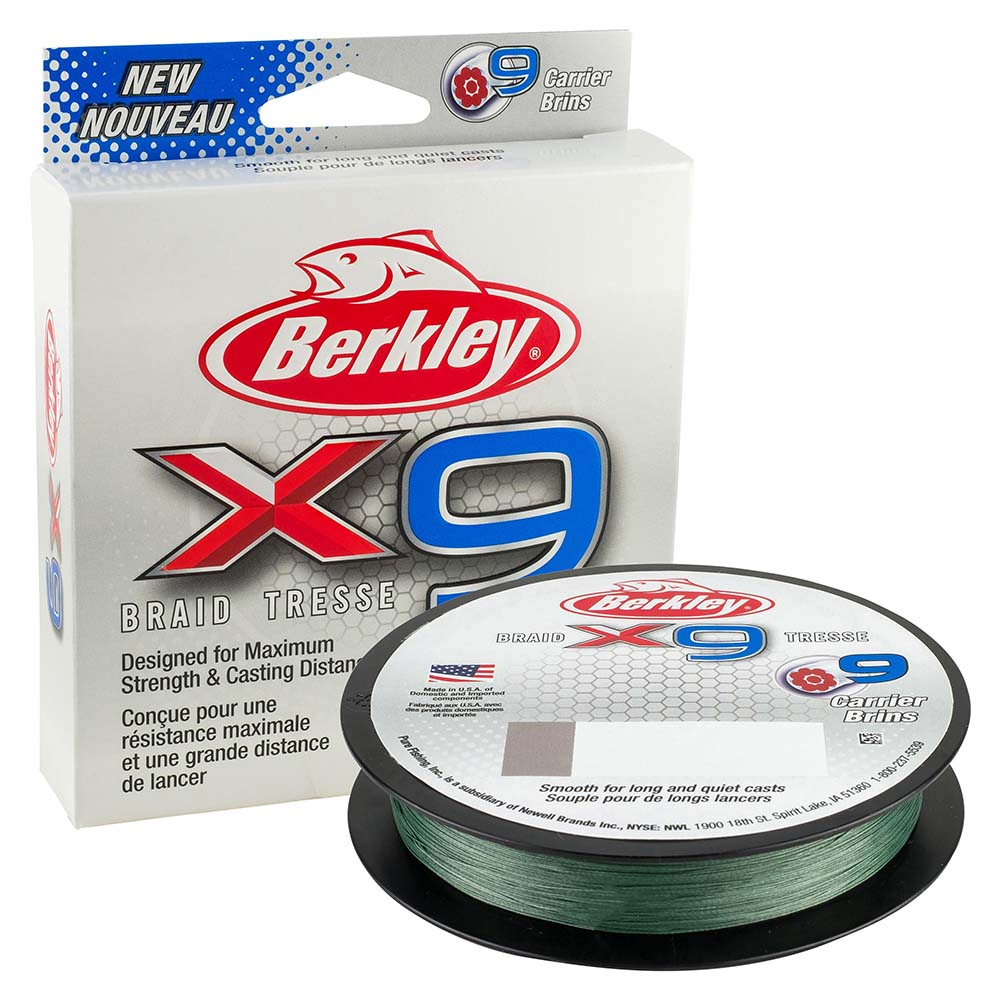 Berkley x9 Braid LowVis Green  10lb 