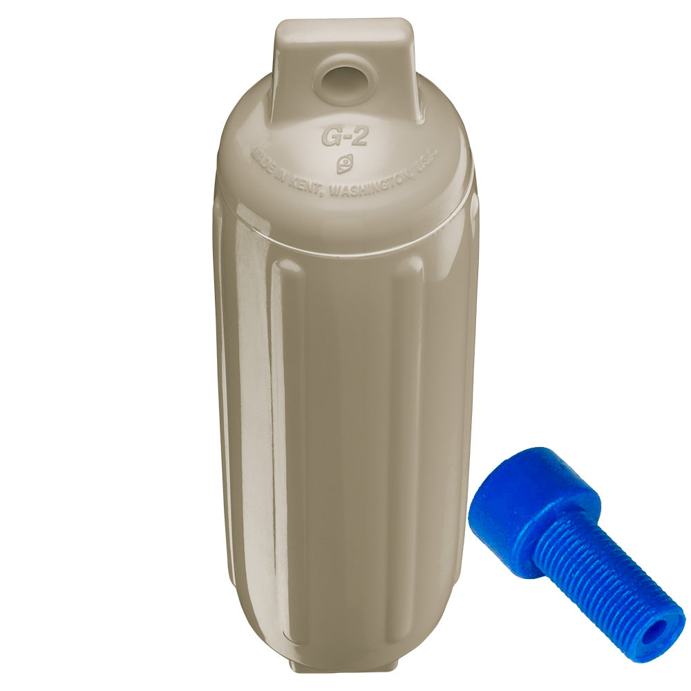 Polyform G2 Twin Eye Fender 45 x 155  Sand wAdapter