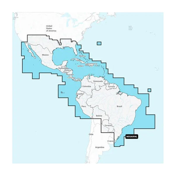 Mexico the Caribbean to Brazil  Inland  Coastal Marine Chart 