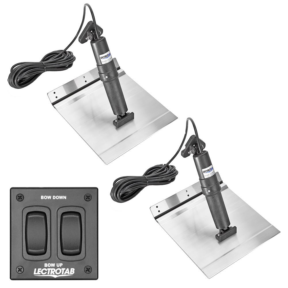 Xcomm Rocker Tab Lectrotab XKA Aluminum Alloy Trim Tab Kit w/Rocker Switch - 9 x 18 [XK
