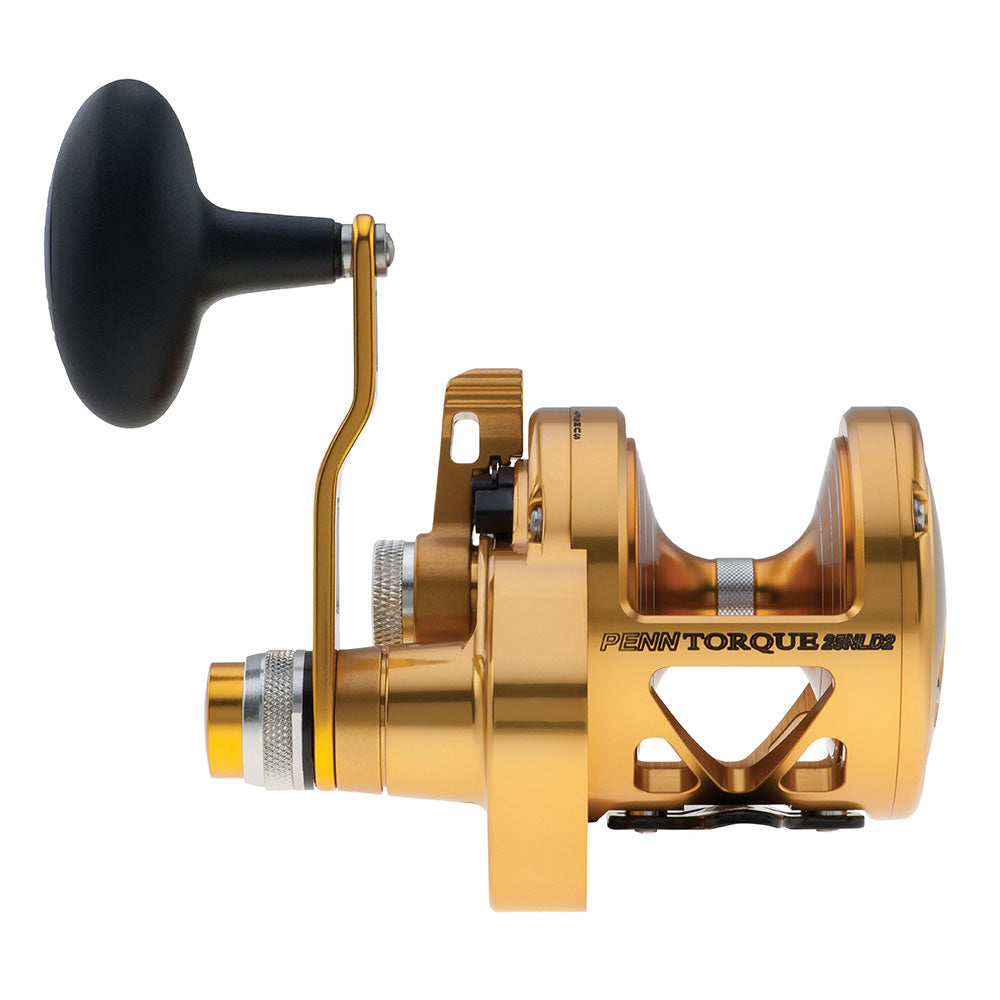gold penn torque spinning reel Penn TRQ25NLD2 Torque Lever Drag 2 Speed Reel