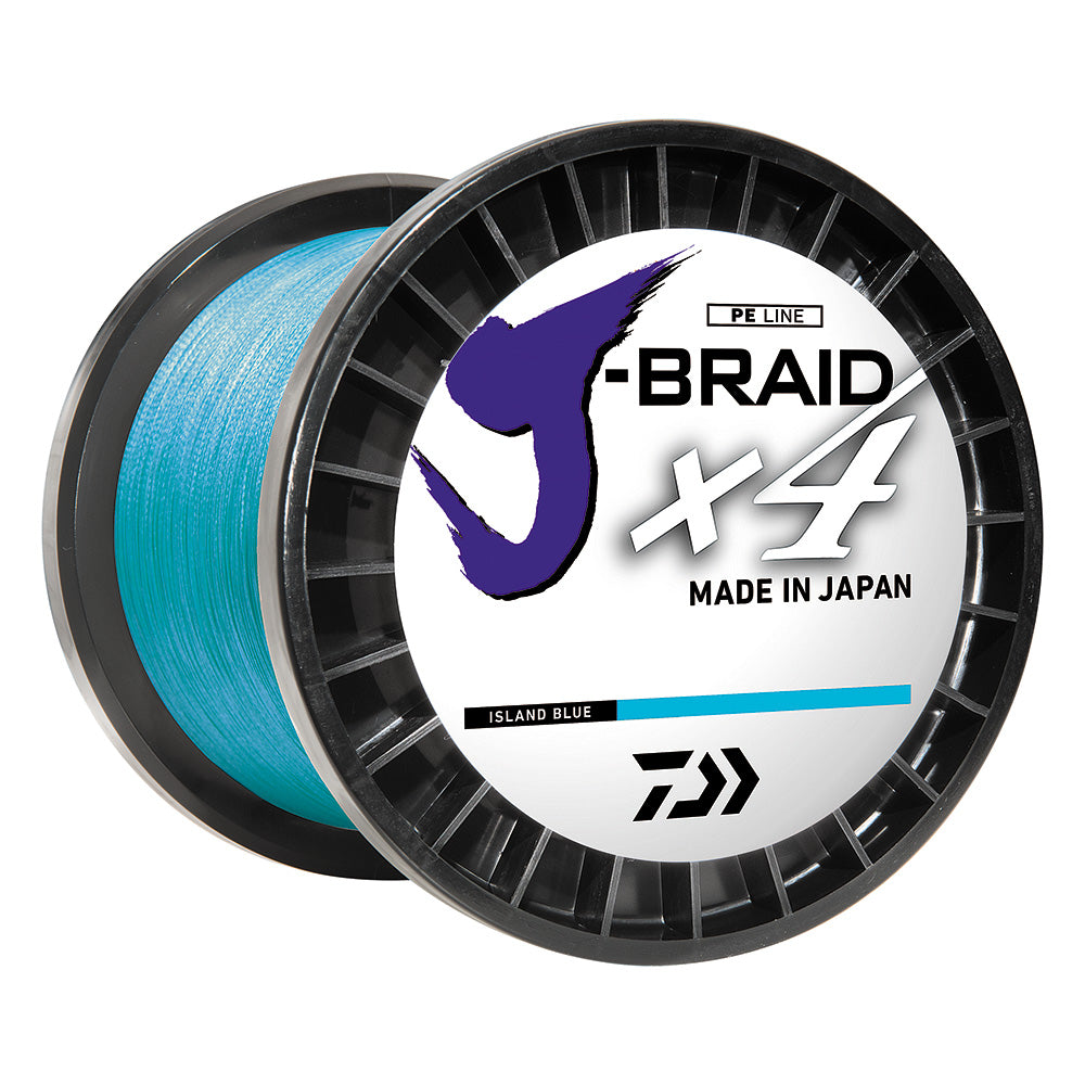 Daiwa JBRAID x4 Braided Line  30 lbs  300 yds  Island Blue