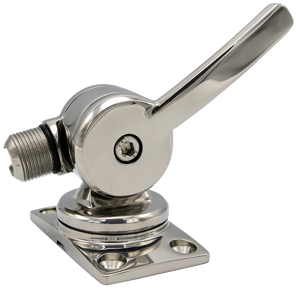 Shakespeare 6187 Sleek  Compact Stainless Steel Rotatable 4Way Ratchet Mount 