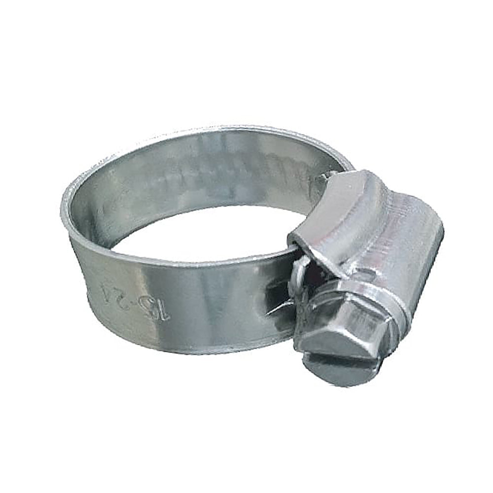 Trident Marine 316 SS NonPerforated Worm Gear Hose Clamp
